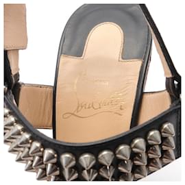 Christian Louboutin-Christian Louboutin Leather BIKEE BIKE ZEPPA Sandals-Black