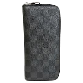 Louis Vuitton-Louis Vuitton Damier Graphite Zippy Wallet N63095-Black