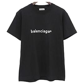 Balenciaga-Balenciaga Logo Print Cotton T-Shirt Black-Black