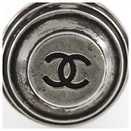 Chanel Coco Mark Metallohrringe Silber 99P Silber