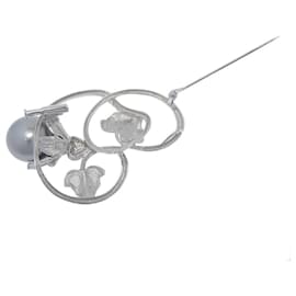 Autre Marque-Black Pearl Brooch K14WG-Black