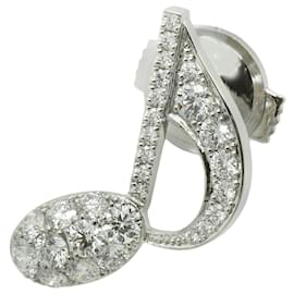 Autre Marque-Platinum Pt950 Diamond Music Note Brooch-Silvery