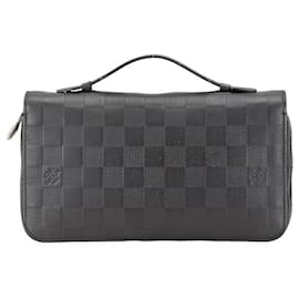 Louis Vuitton-Louis Vuitton Damier Zippy XL Wallet Black-Black