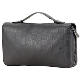 Louis Vuitton-Louis Vuitton Damier Zippy XL Wallet Black-Black