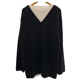 Balenciaga-Balenciaga Layered Knit Sweater Cotton Black L-Other