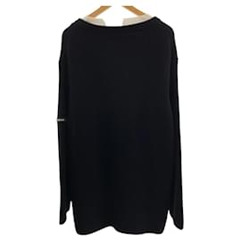Balenciaga-Balenciaga Layered Knit Sweater Cotton Black L-Other