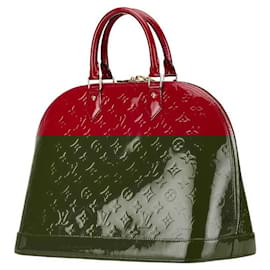 Louis Vuitton-Louis Vuitton Alma GM Patent Leather Handbag-Red
