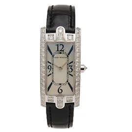 Harry Winston Mini Quarz Uhr Avenue C Perlmutt AVCQHM19WW018 Weiß