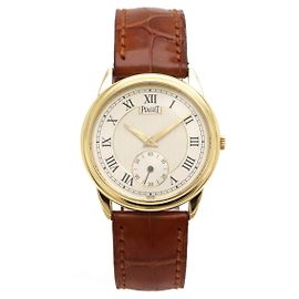 Piaget Governor Silver Dial Yellow Gold Watch Silvery