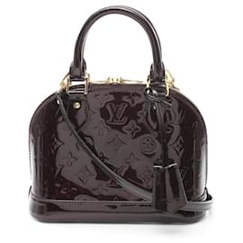 Louis Vuitton-Louis Vuitton Vernis Leather Alma BB Handbag M91678-Purple