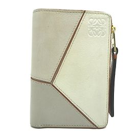 Loewe Puzzle Kompaktgeldbörse Weiß Grau