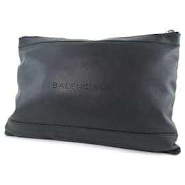 Balenciaga-Balenciaga Navy Clip M Clutch Bag-Black