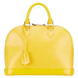 Louis Vuitton-Louis Vuitton Alma PM Leather Handbag M40619-Yellow