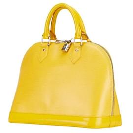 Louis Vuitton-Louis Vuitton Alma PM Leather Handbag M40619-Yellow