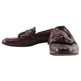 Autre Marque Mocassini in pelle con nappine Aigner Marrone