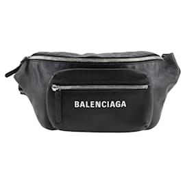 Balenciaga-Balenciaga Everyday Leather Waist Bag 529765-Black