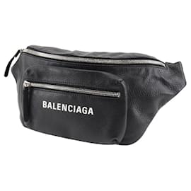 Balenciaga-Balenciaga Everyday Leather Waist Bag 529765-Black