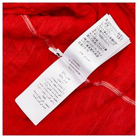 Bottega Veneta Top Frange XS Cotone Seta Rosso Rosso