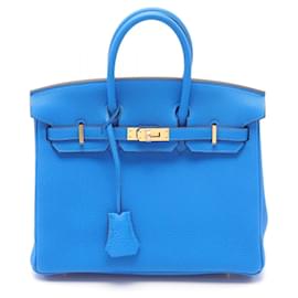 Hermès-Sac à main Hermès Birkin 25 Togo Bleu-Bleu