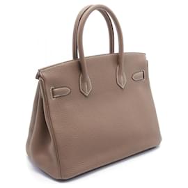 Hermès-Sac à main Hermès Birkin 30 Togo Marron-Marron