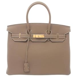 Hermès-Sac à main Hermès Birkin 35 Togo marron-Marron
