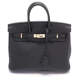 Hermès-Sac à main Hermès Birkin 25 Togo Noir-Noir