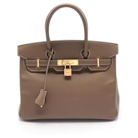 Hermès-Sac à main Hermes Birkin 30 marron-Marron