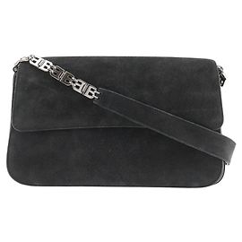 Bolsa de ombro em camurça Bally preta Preto