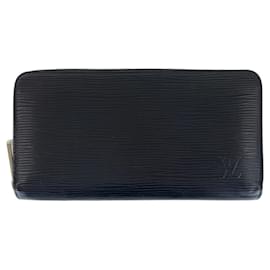 Louis Vuitton-Louis Vuitton Epi Zippy Wallet Black Leather-Black
