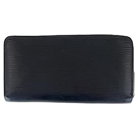 Louis Vuitton-Louis Vuitton Epi Zippy Wallet Black Leather-Black