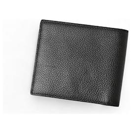 Prada-Prada Embossed Leather Wallet Black/Gray-Black