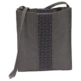 Hermès-Hermes Canvas Shoulder Bag Sacoche-Grey