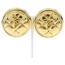 Chanel Coco vergoldete Ohrringe Golden