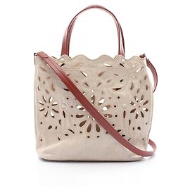 Chloé Chloe Kamilla Nord Sud Piccola Borsa Tote Beige