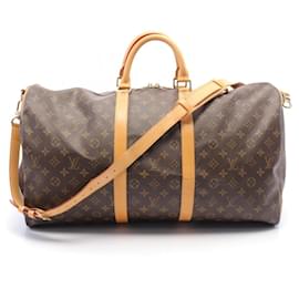 Louis Vuitton-Louis Vuitton Keepall Bandouliere 55 Boston Bag M41414-Brown
