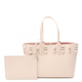 Bolsa tote de couro Christian Louboutin Cabata Rosa