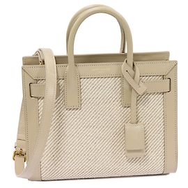 Yves Saint Laurent Bolsa 2way Sac de Jour em couro de bezerro Saint Laurent Paris 400632 FAACT 9771 Bege