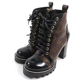 Loewe Louis Vuitton Monogram Canvas Patent Leather Ankle Boots Other