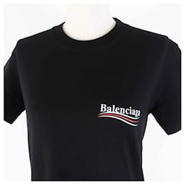 Balenciaga-Balenciaga Cotton Logo T-shirt Black M-Black
