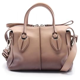 Tod's-Tod's Leather D-Styling Handbag Pink-Pink