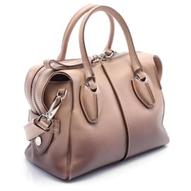 Tod's-Tod's Leather D-Styling Handbag Pink-Pink