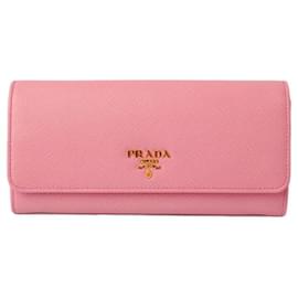 Prada-Prada Saffiano Long Wallet 1MH132-Pink