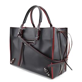 Balenciaga-Balenciaga Paper A6 Handbag Black/Red-Black