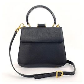 Salvatore Ferragamo Leather Handbag DK-216167 Black