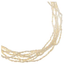 Autre Marque Collana in perle barocche argentate Argento