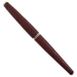Autre Marque Pluma de cuero Pilot con plumín de 18K Castaño