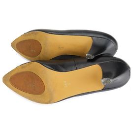 Burberry Leather Pumps Black Gray Other