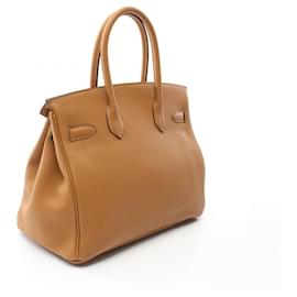 Hermès-Sac à main Hermes Birkin 30 Verso Togo Marron/Jaune-Marron
