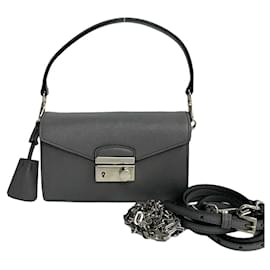 Prada-Prada Saffiano Leather 2way Mini Shoulder Bag-Grey