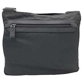 Prada-Prada Nylon Tessuto Triangle Logo Shoulder Bag-Black